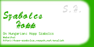 szabolcs hopp business card